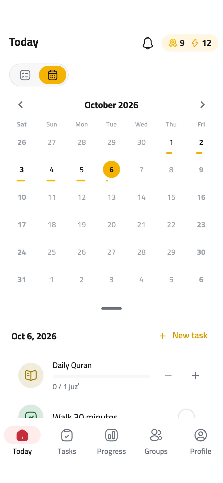 Look back in the calendar