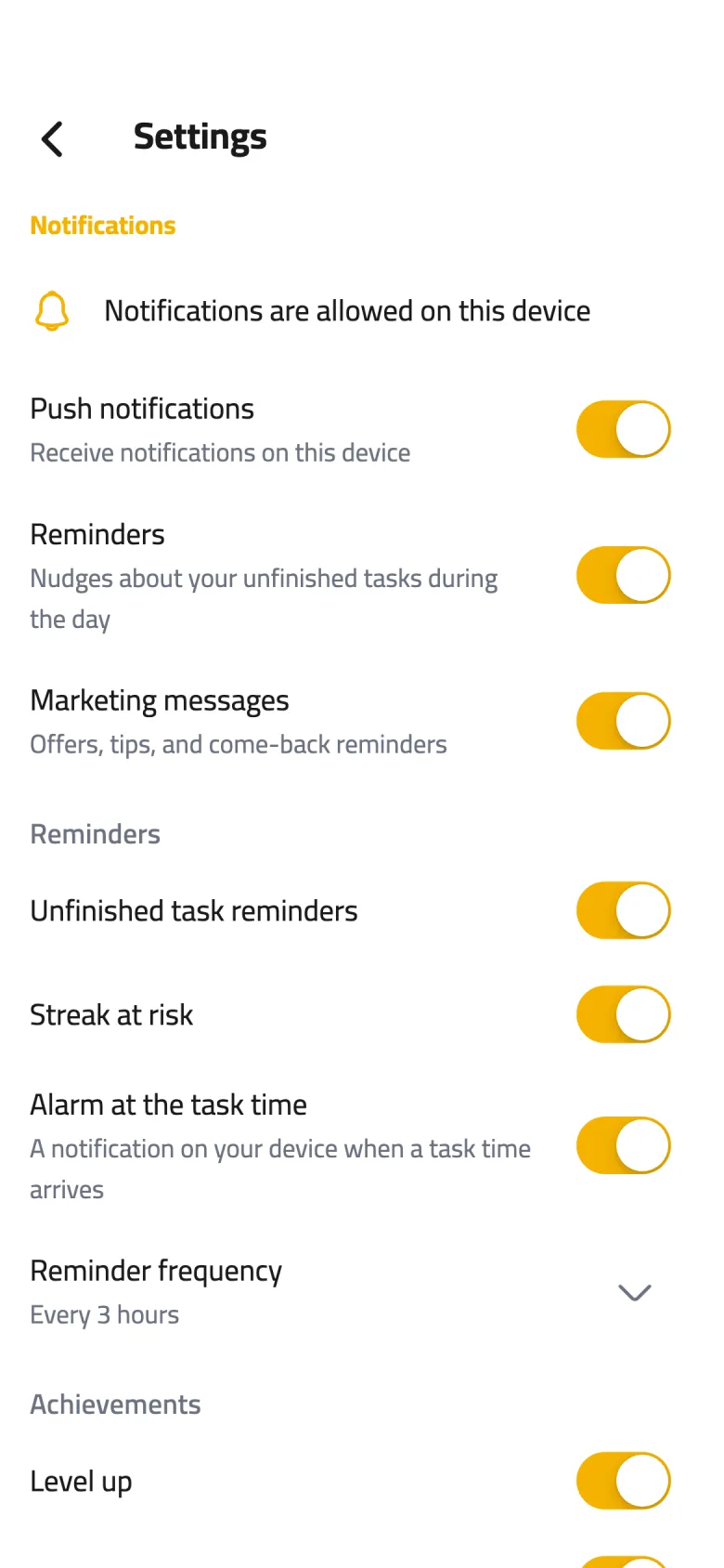 Allow notifications